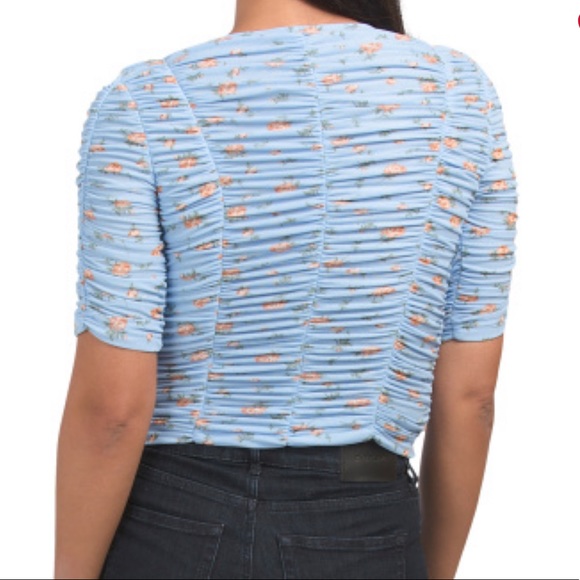 COPY - Zara light blue floral ruched top NWT - Picture 6 of 8